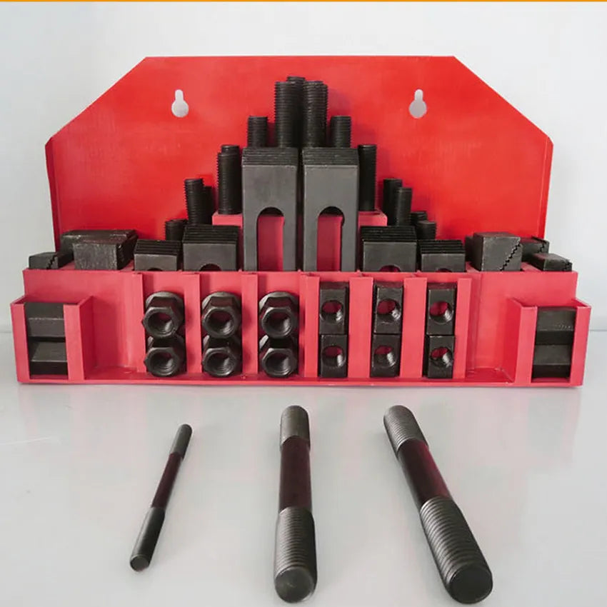58pcs M12 Milling Machine Clamping Set Clamp Kit Tool Vice Accessories Universal Fixture Set Pressure Plate Group Code Iron