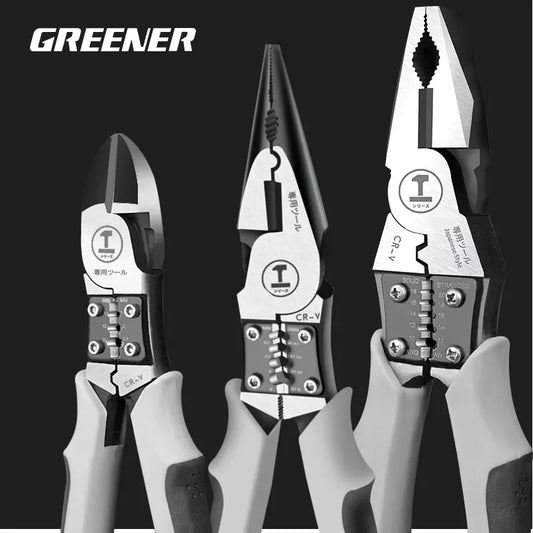 Greenery Multifunctional Universal Diagonal Pliers Needle Nose Pliers Hardware Tools Universal Wire Cutters Electrician
