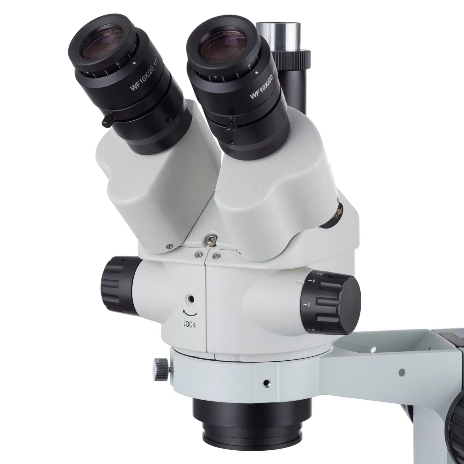 AmScope 3.5X-90X Simul-Focal Stereo Zoom Microscope on Boom Stand with an LED Ring Light--Or Ship from Moscow
