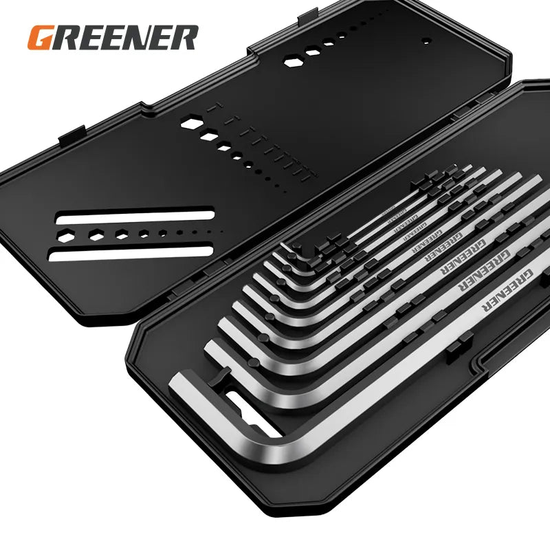 GREENER Allen Key Set Hex Wrench Screwdriver Sets Combination Boxed Universal Torque Long Metric With Sleeve Hand Tools Bicycle