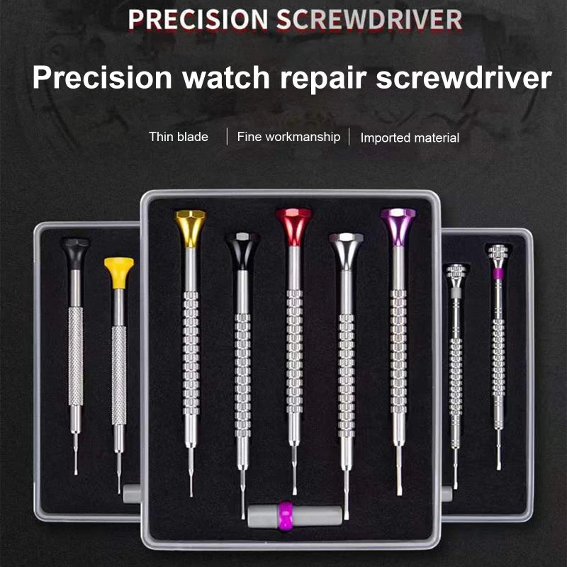 Upgraded Watchmakers Screwdrivers Repair SetJewelers Precision Screwdrivers Repair Tools Falt/for  Screwdriver 5 Pi