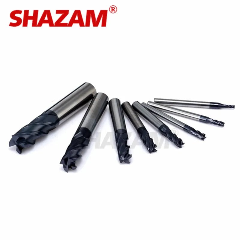 Milling Cutter Hrc50 Endmill Alloy Tungsten Steel Cnc Maching SHAZAM Top Milling Machine Tools For Steel 1.0mm-12.0mm
