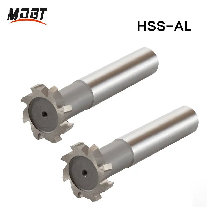 HSS T-Slot Milling Cutter Straight Handle Customizable Woodruff Key Seat Router Bit Diameter 10-40mm Metal End Mill Tool