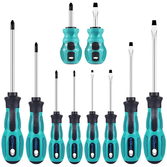 Magnetic Precision Screwdriver Tool Set with Phillips and Flat Head Magnetic Tips Non-Slip Handle for Home Repair,Improvement