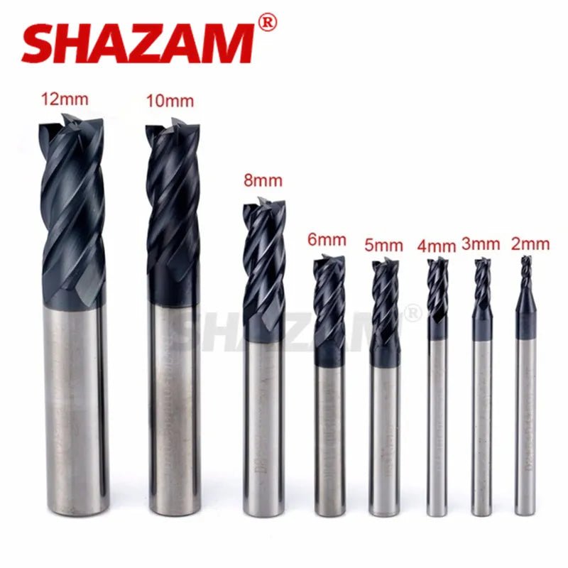 Milling Cutter Hrc50 Endmill Alloy Tungsten Steel Cnc Maching SHAZAM Top Milling Machine Tools For Steel 1.0mm-12.0mm