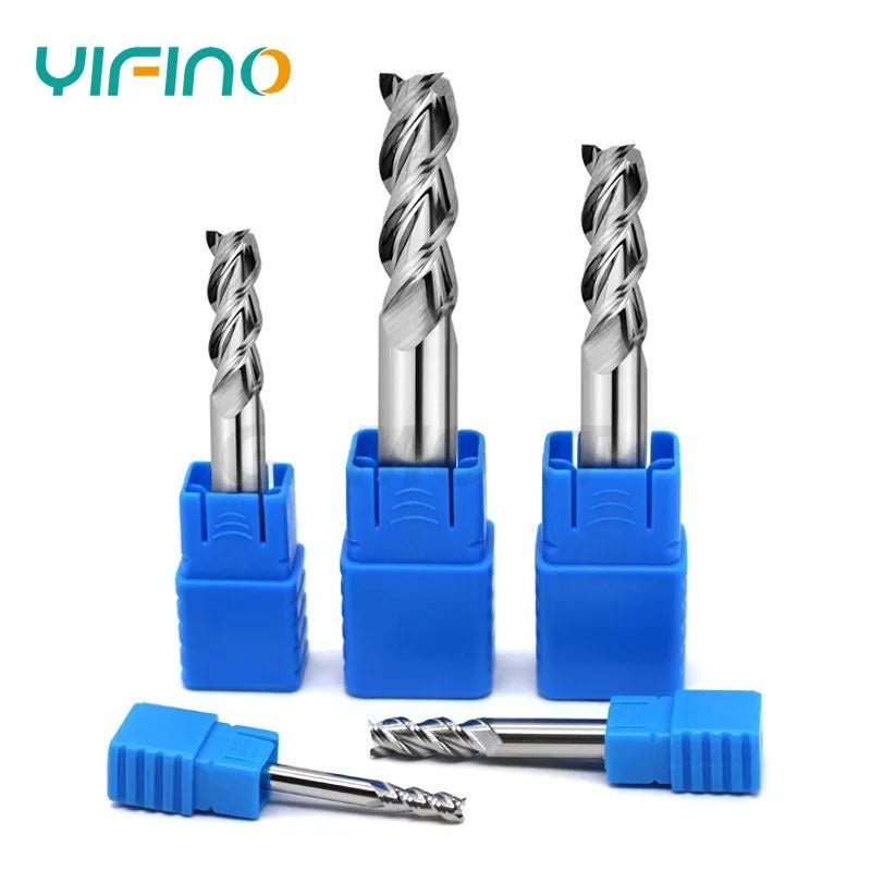 YIFINO HRC50 3-Flute Tungsten Steel Carbide Endmill For Aluminum CNC Machining Machining Center Milling Cutter Special Tools