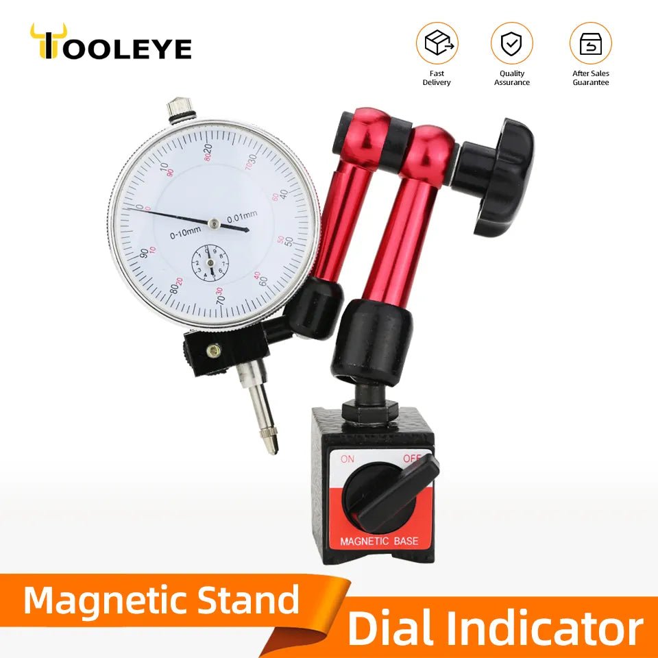 Dial Indicator Magnetic Holder Dial Bore Gauge Magnetic Stand Base Micrometer Measure Tools Hour Type Indicator Comparator Watch