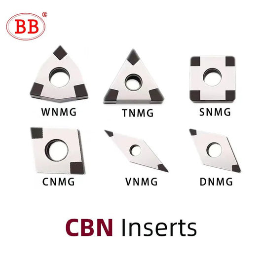 BB CBN Insert CNC Machining Lath Tool Cubic Boron Nitride Turning for Cast Iron Steel Cutting WNMG TNMG
