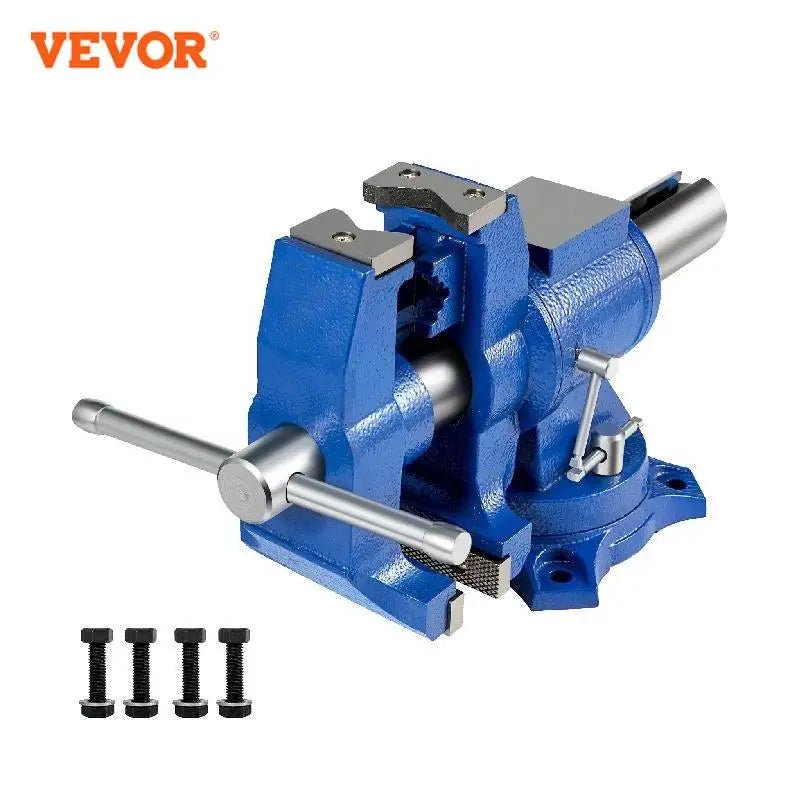 VEVOR Multipurpose Bench Vise  4in 5in Heavy Duty Ductile Cast Iron With 360° Swivel Base and Head for Clamping Fixing Grinding