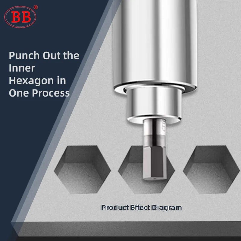 BB Rotary Broach Hexagon Cutting Head Hex Bolts Socket Screw Six Lobe Square Tool Fastener 8mm 16mm HSS