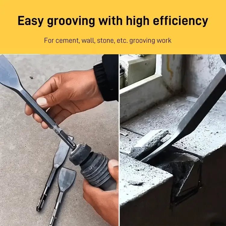 Electric Hammer Pick Scraping Chisel Set Wall Slotting Drilling Masonry Concrete Drill Bit Tile Groove Scrap Flat Point Chisels