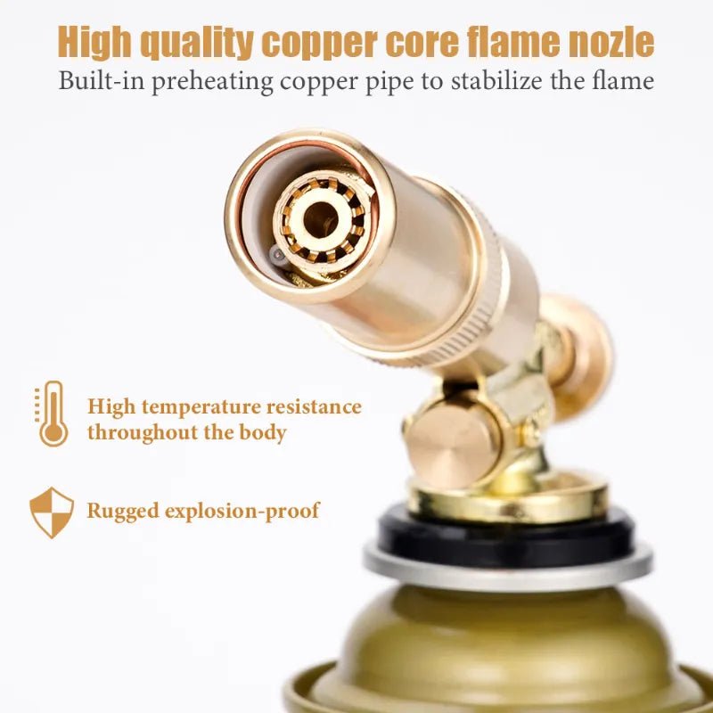 Welding Torch Gas Burner Flame Gun High Temperature Brass Copper Gas Torch Brazing Solder Propane Welding Plumbing