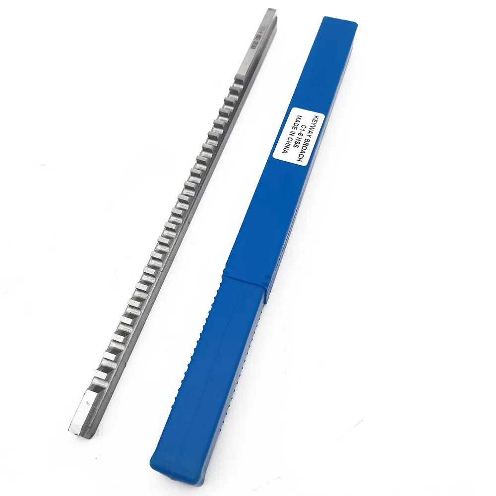 HSS 6mm C1 Push-Type Keyway Broach Metric Size HSS Keyway + Shim Cutting Tool for CNC Router Metalworking