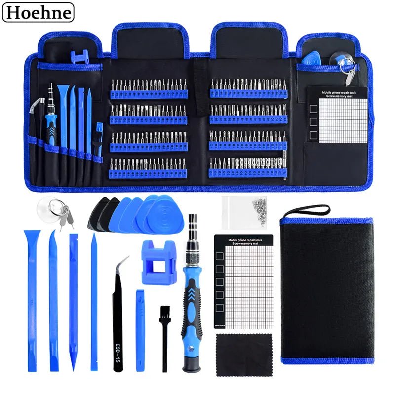 168 in 1 Precision Screwdriver Set 144 Bits Portable Electronics Screwdrivers Bag Magnetic Repair Tool for iPhone Xbox Laptop PC
