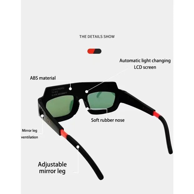 Anti-glare welding glasses