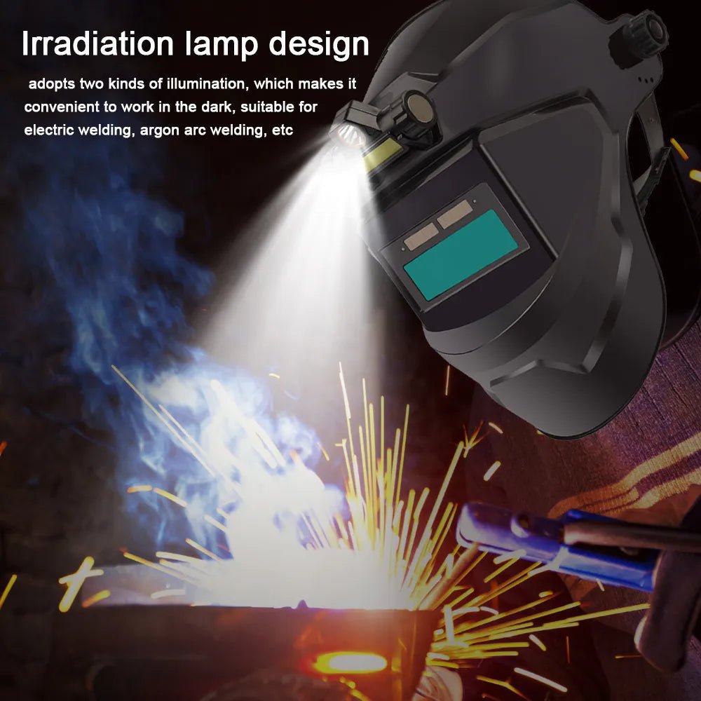 PC Welding Masks Automatic Variable Light Adjustment Large View Auto Darkening Welding Facemask for Arc Welding Grinding Cutting