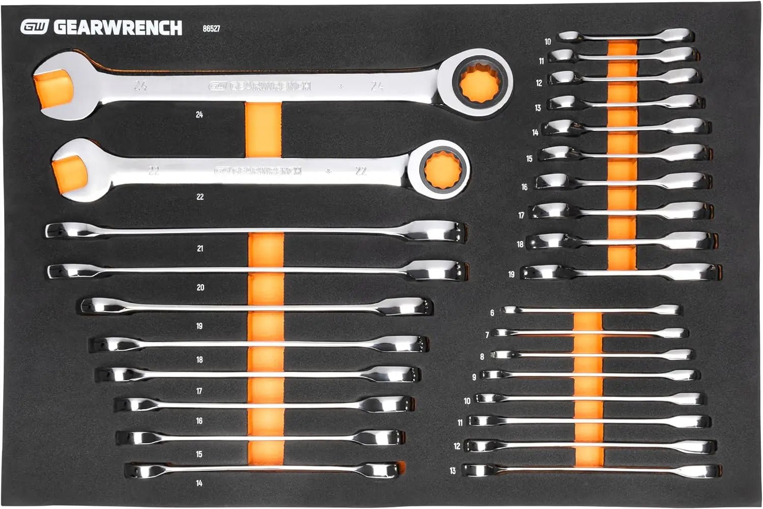 GEARWRENCH 21 Piece 3/8" 90T Ratchet & Drive Tool Set with EVA Foam Tray - 86521