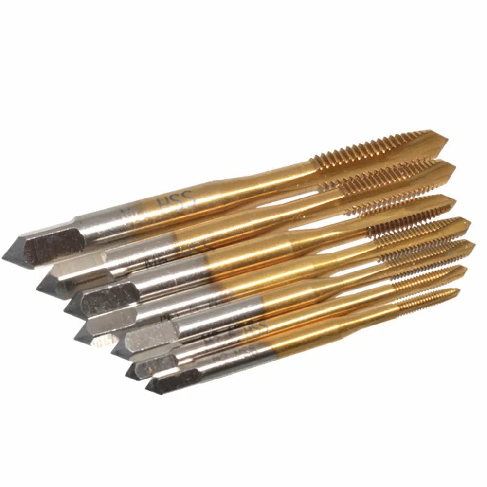 7pcs/Set M2/M2.5/M3/M3.5/M4/M5/M6 Machine Screw Thread Taps Tapping Tools Metric Plug Tap Drill Flute Thread Screw Tap Plug Tap